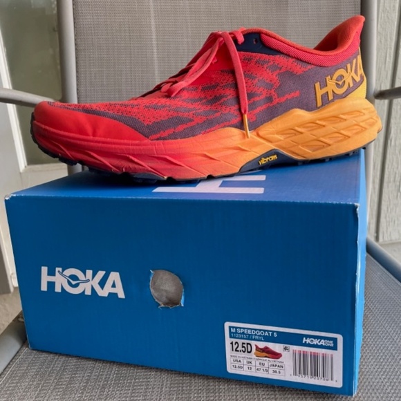 HOKA Men’s Speedgoat 5 Trail Running Shoes 1123157 FRYL - Picture 2 of 13